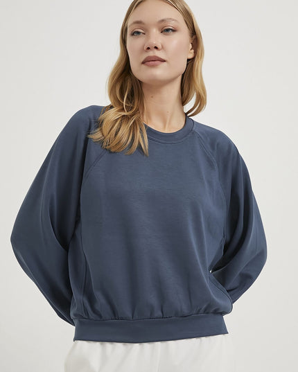 Damenpullover aus Modal mit hohem Kragen