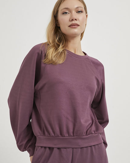 Women's modal sweater with high collar