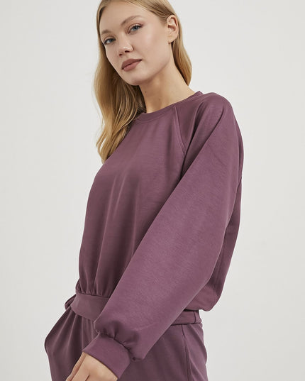 Women's modal sweater with high collar