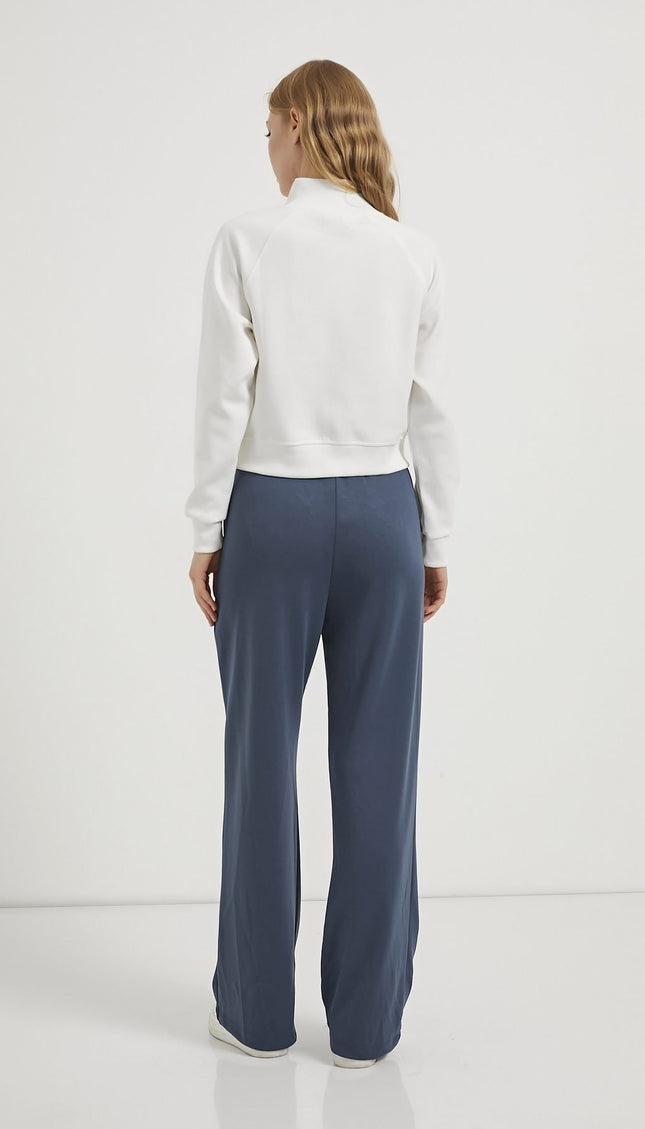 Damen‑Sweatshirt mit Taschen und Reißverschlussdetails