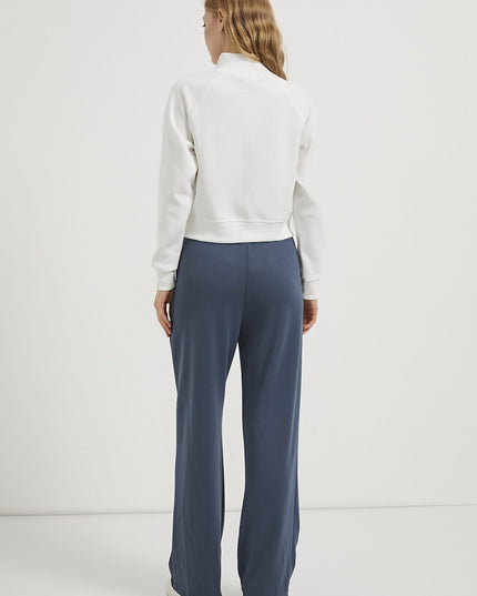 Damen‑Sweatshirt mit Taschen und Reißverschlussdetails