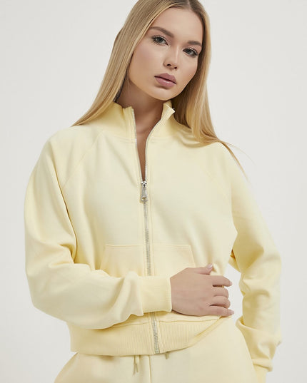 Damen‑Sweatshirt mit Taschen und Reißverschlussdetails