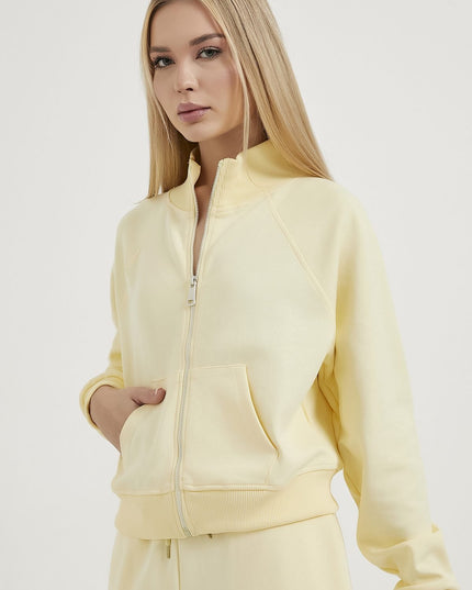 Damen‑Sweatshirt mit Taschen und Reißverschlussdetails