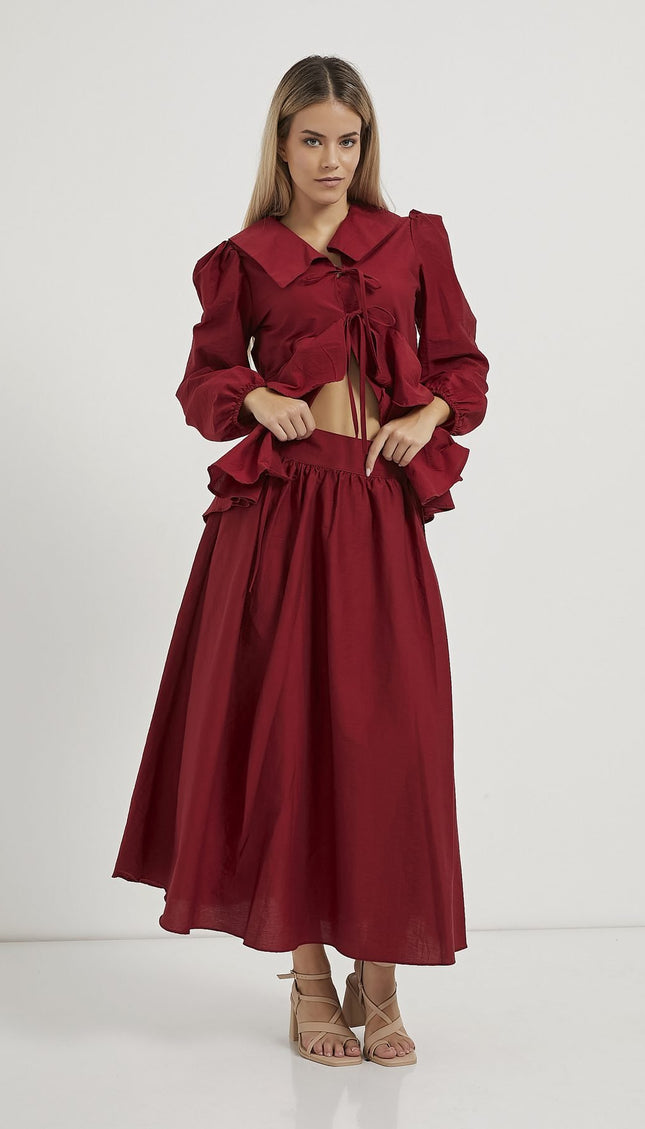 Damen‑Faltenrock in Maxilänge