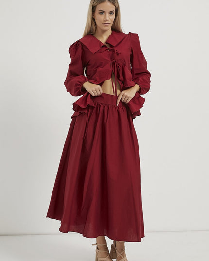 Damen‑Faltenrock in Maxilänge