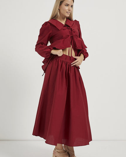 Damen‑Faltenrock in Maxilänge