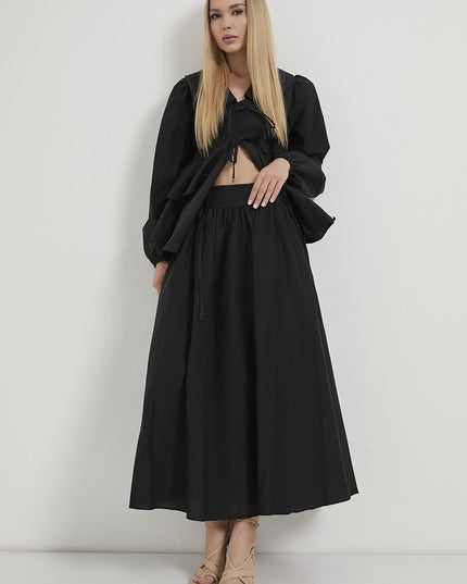 Damen‑Faltenrock in Maxilänge