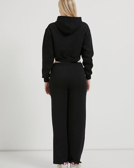 Kangaroo Pocket Raising Crop Damenpullover