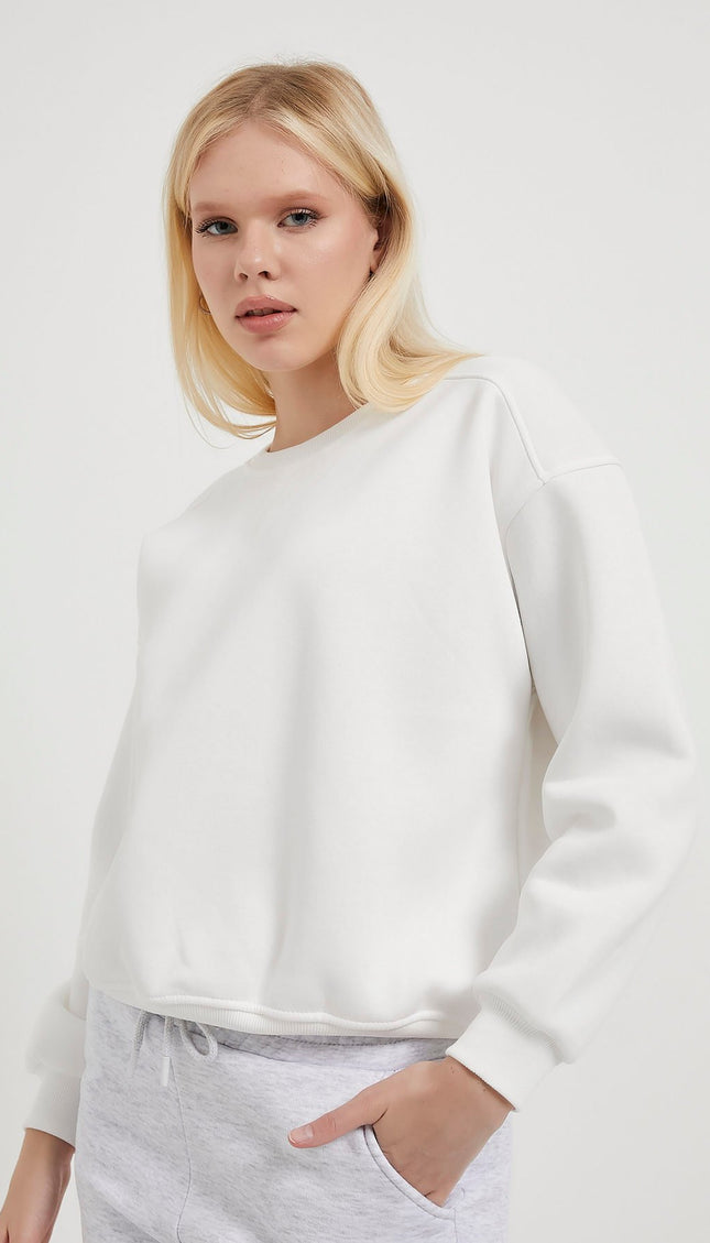 Damenpullover mit Radkragenpaspels