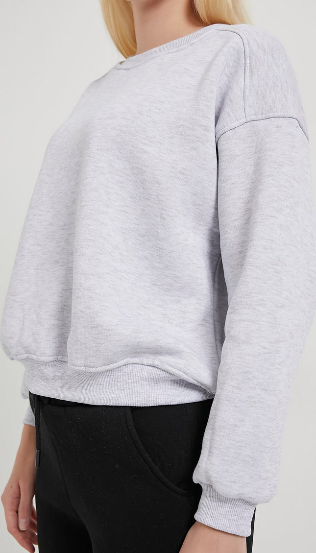 Damenpullover mit Radkragenpaspels