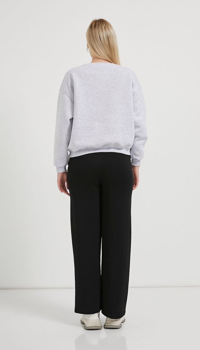 Damenpullover mit Radkragenpaspels