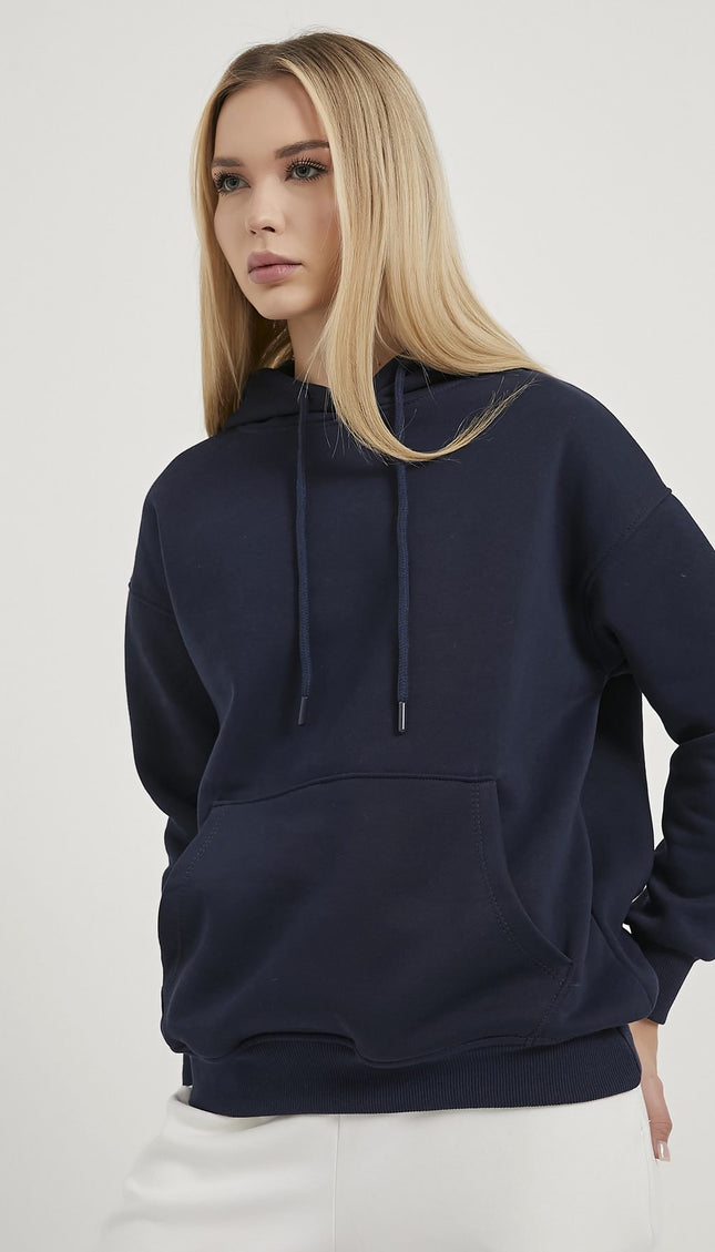 Kangaroo-Taschen-Übergrosser Hooded Damenpullover