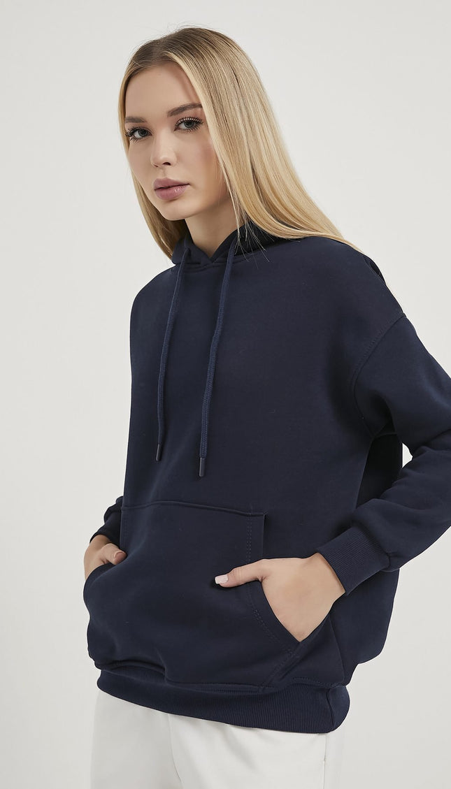 Kangaroo-Taschen-Übergrosser Hooded Damenpullover