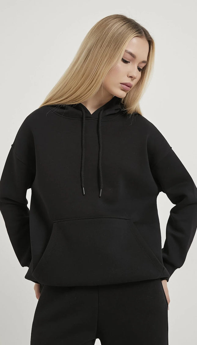 Kangaroo-Taschen-Übergrosser Hooded Damenpullover