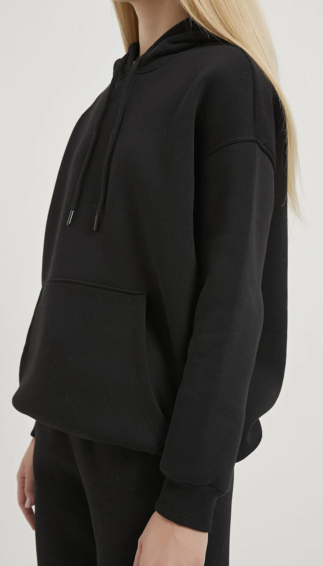 Kangaroo-Taschen-Übergrosser Hooded Damenpullover