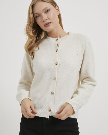 Schillernde Premium-Strickjacke für Damen