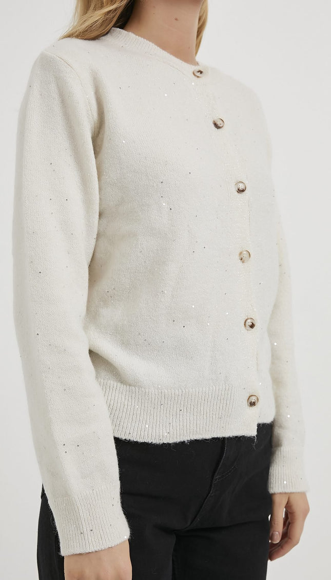 Schillernde Premium-Strickjacke für Damen