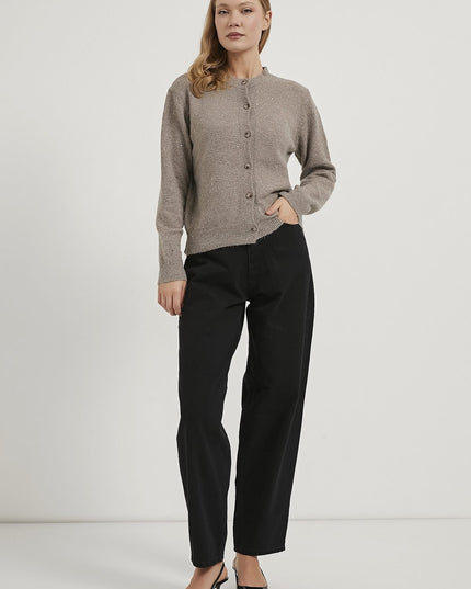 Schillernde Premium-Strickjacke für Damen