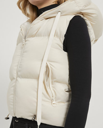 Damen-Steppweste mit Kapuze