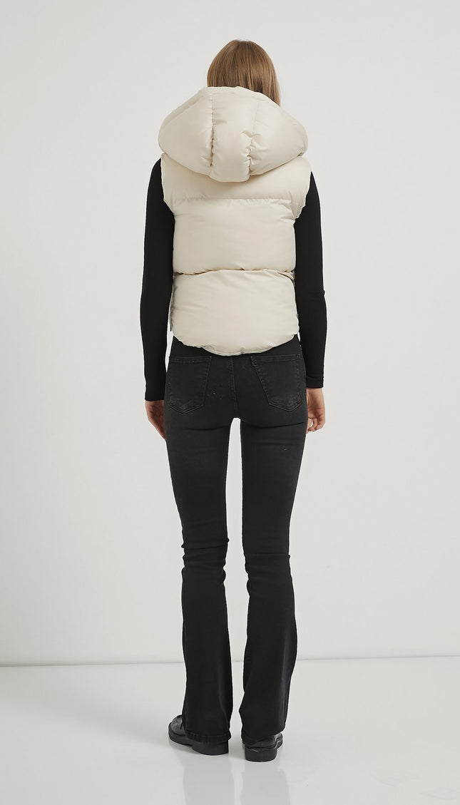 Damen-Steppweste mit Kapuze