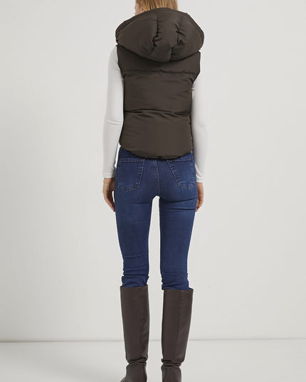 Damen-Steppweste mit Kapuze