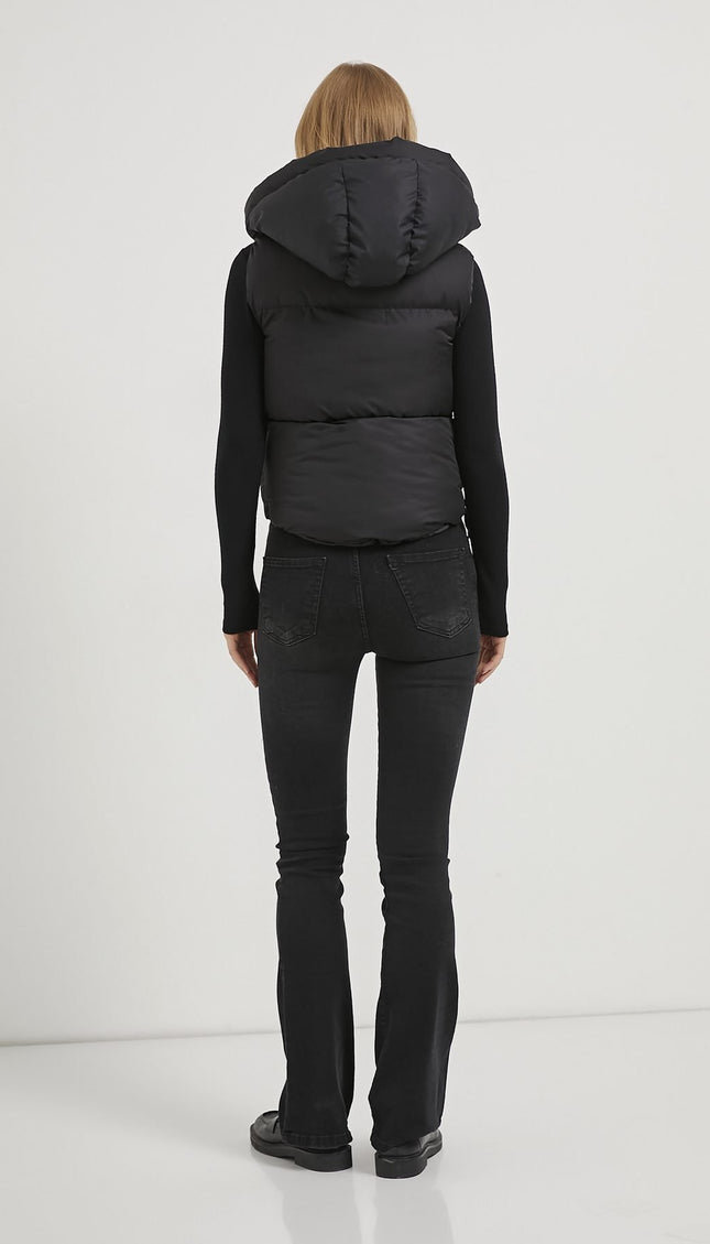 Damen-Steppweste mit Kapuze