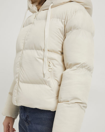 Damenjacke mit Kapuzenhut und Reissverschluss