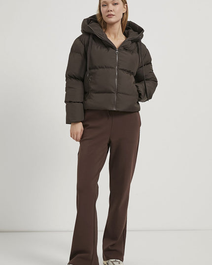 Damenjacke mit Kapuzenhut und Reissverschluss