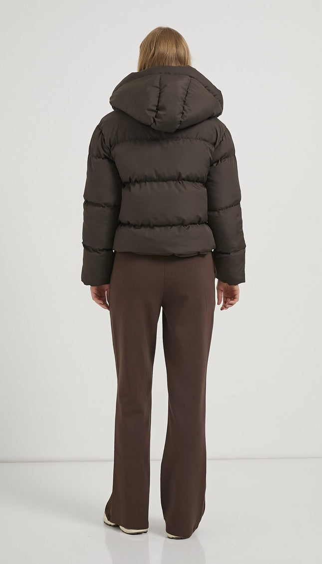 Damenjacke mit Kapuzenhut und Reissverschluss