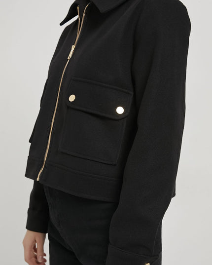Veste pour femme avec fermeture éclair et poches à rabat