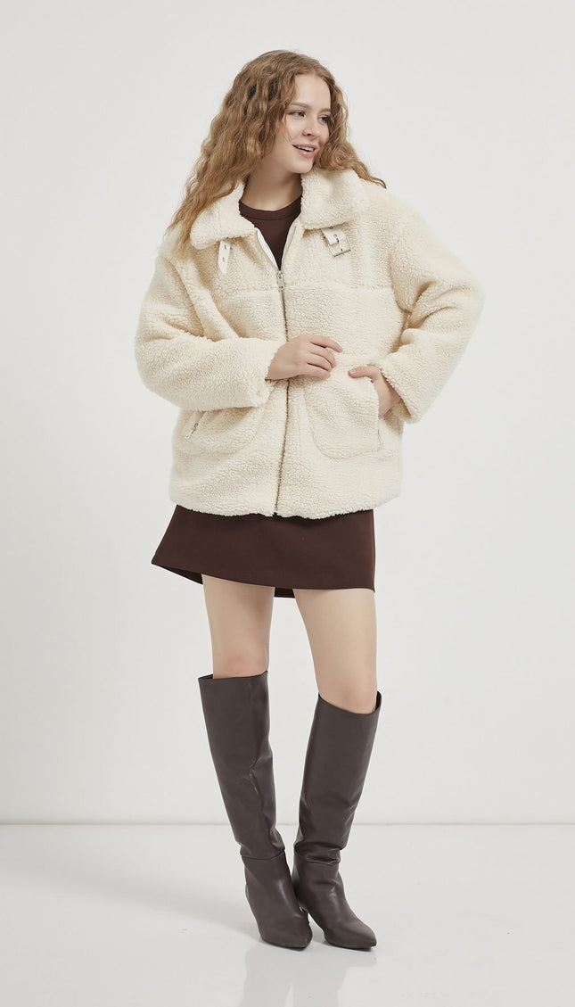 Jacke mit Plüschiger