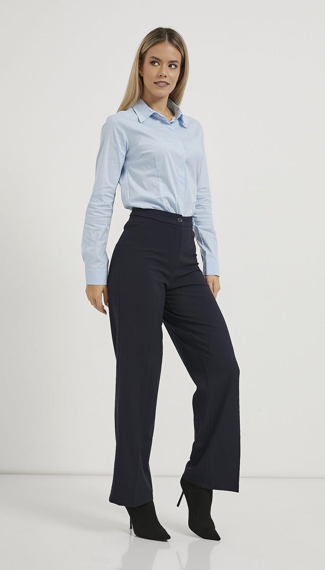 Damen-Palazzo-Hose mit hoher Taille