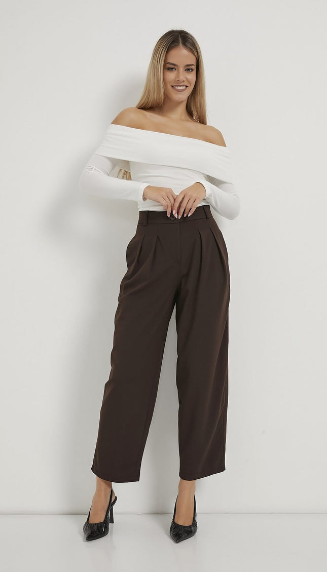 Doppelt plissierte Damen-Ballonhose