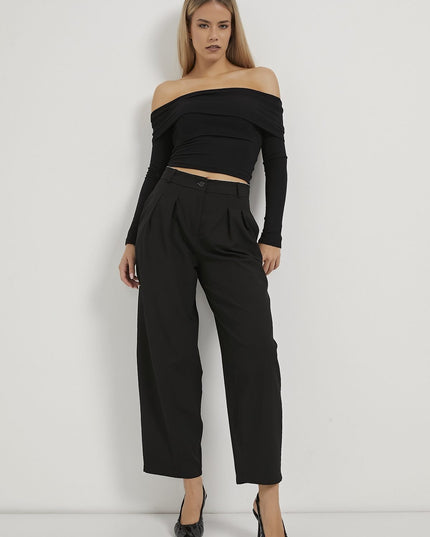 Doppelt plissierte Damen-Ballonhose