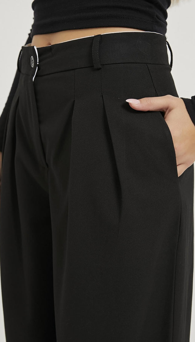 Doppelt plissierte Damen-Ballonhose