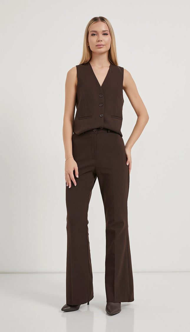 Damen-Palazzo-Hose mit hoher Taille