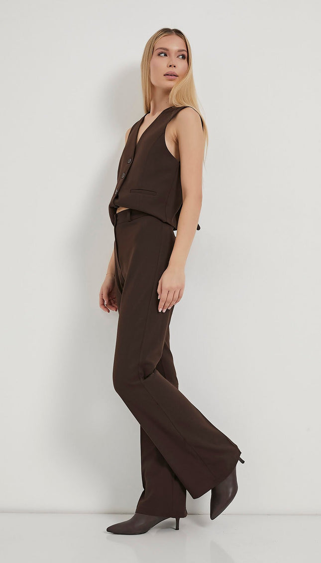 Damen-Palazzo-Hose mit hoher Taille