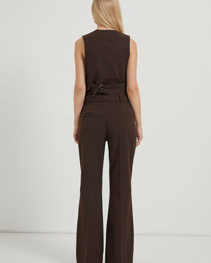 Damen-Palazzo-Hose mit hoher Taille