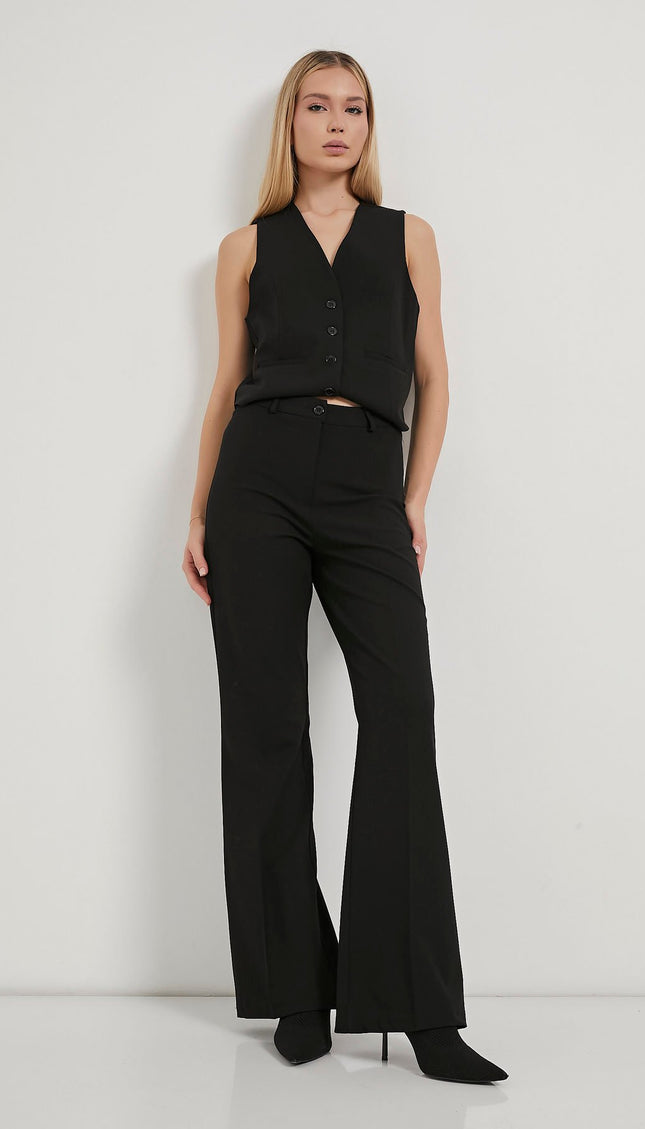 Damen-Palazzo-Hose mit hoher Taille