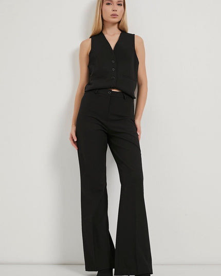 Damen-Palazzo-Hose mit hoher Taille