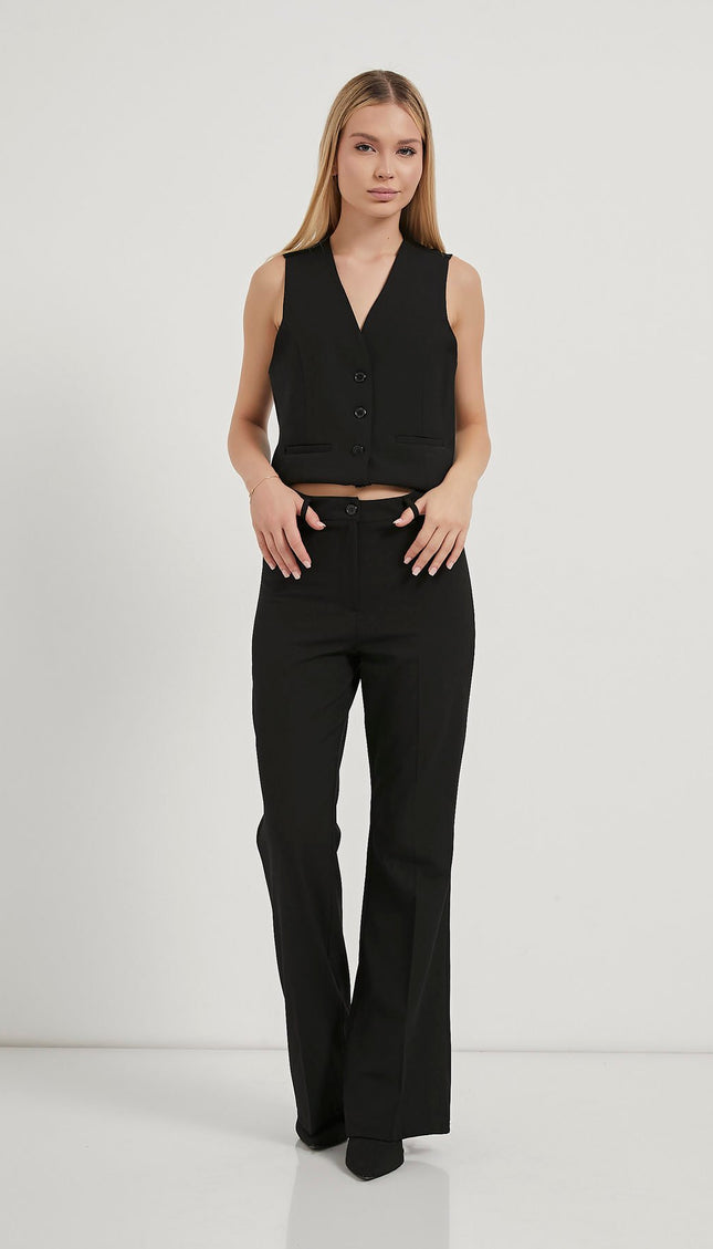 Damen-Palazzo-Hose mit hoher Taille