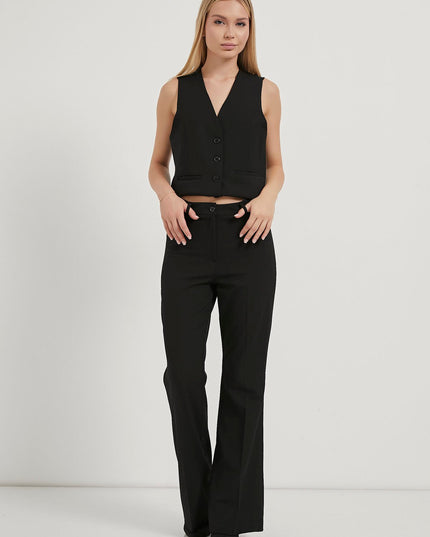 Damen-Palazzo-Hose mit hoher Taille