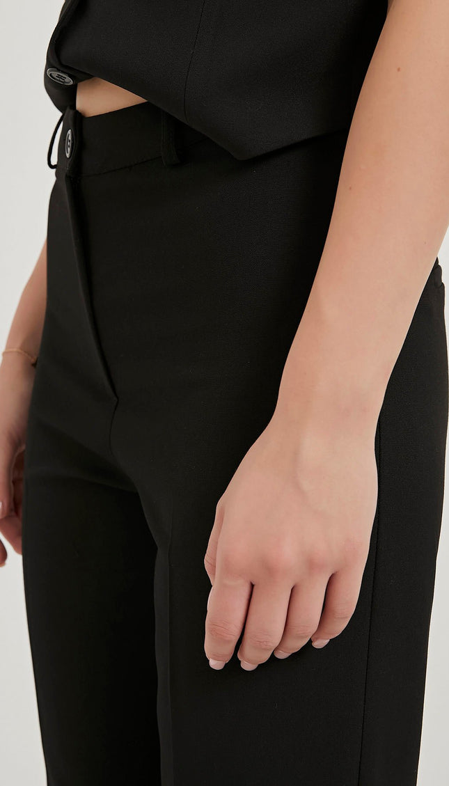 Damen-Palazzo-Hose mit hoher Taille