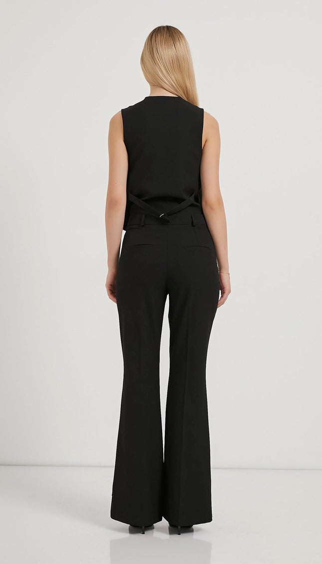 Damen-Palazzo-Hose mit hoher Taille