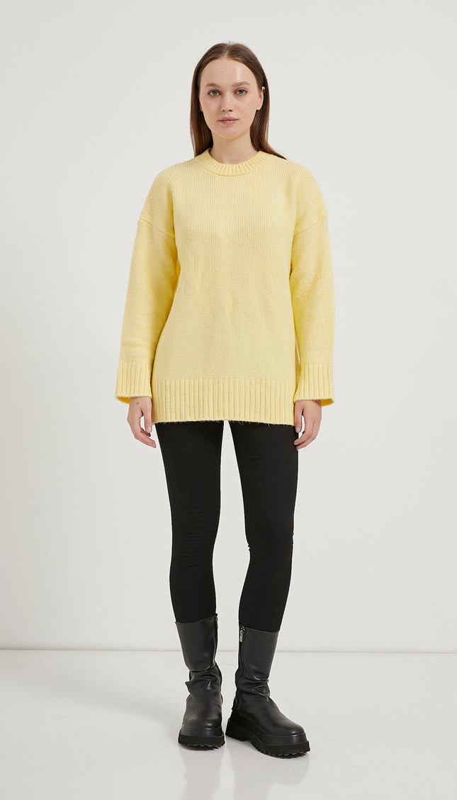 Übergrosser Damenpullover mit bis-Kragen