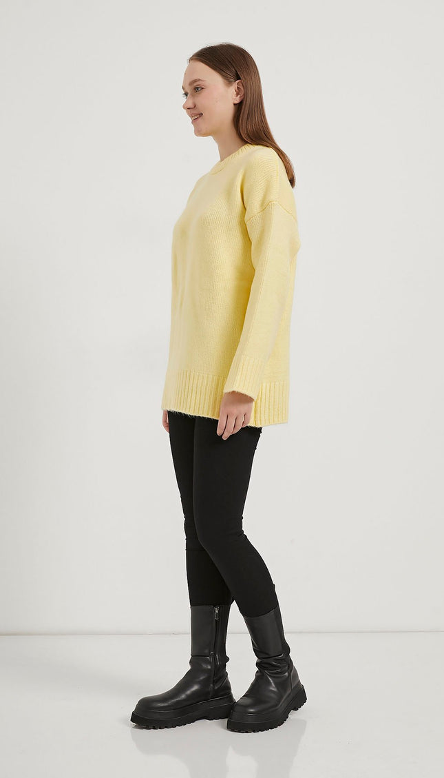 Übergrosser Damenpullover mit bis-Kragen