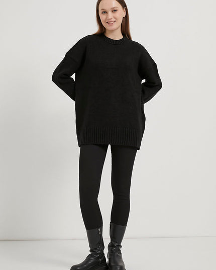 Übergrosser Damenpullover mit bis-Kragen