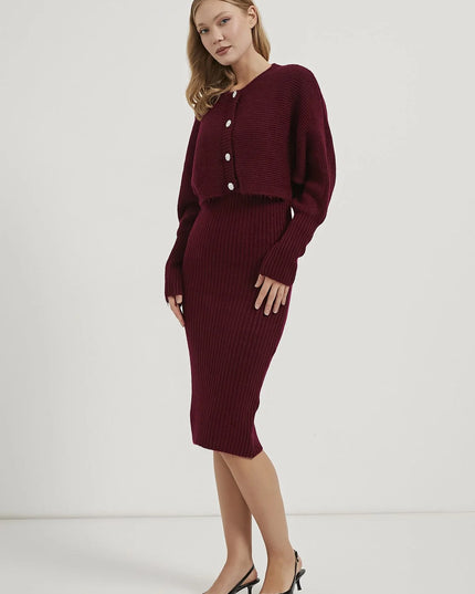 Dress Cardigan Strickwaren Frauenanzug