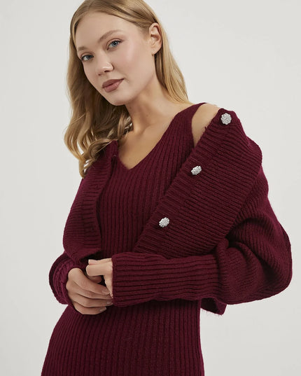 Dress Cardigan Strickwaren Frauenanzug