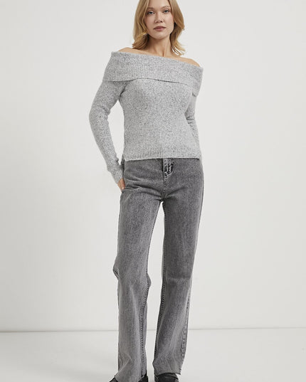 Yani Madonna-Kragen Strickpullover